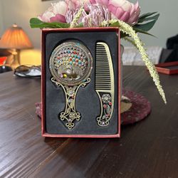 Vintage Mirror And Comb House Of Good Fortune