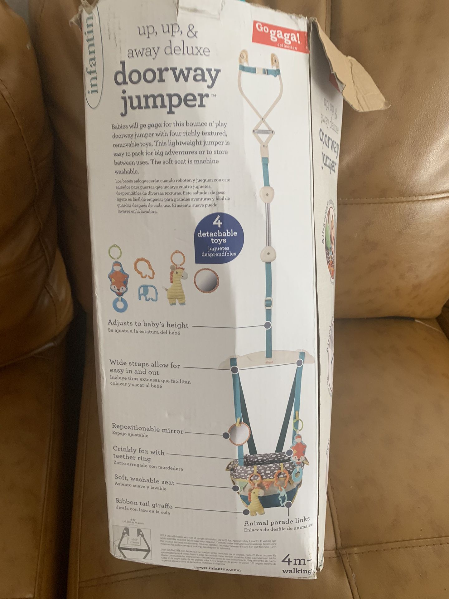 Infantino Go Gaga Up Up Away Deluxe Doorway Jumper Bouncers