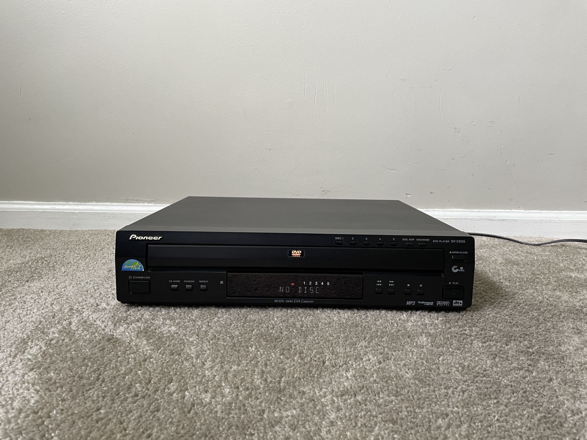 Pioneer DV-C505 5 Compact Disc CD DVD MP3 Player Changer