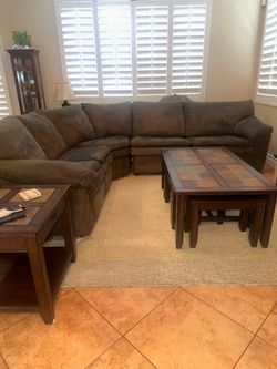 Large Microfiber Sectional Sofa/bed