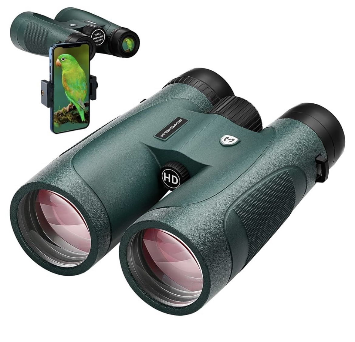 15x52 HD Binoculars for Adults High Powered with Upgraded Phone Adapter