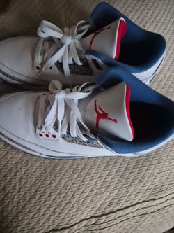 Red white and blue air Jordan' size 8/12