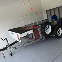 custom metal trailer- landscaping/irrigation MAKE ME AN OFFER
