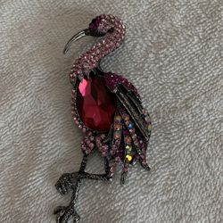 Pink Flamingo Brooch 