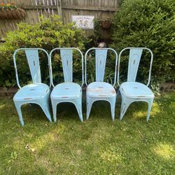 Metal Chairs (37” H x 19”W)