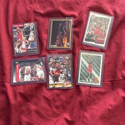 6 micheal jordan cards selling individually or all together