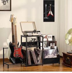 All-in-One Vinyl Storage & Guitar Stand | New