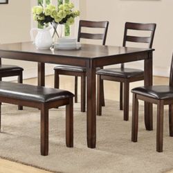 Dining Table + 4 Chairs & Bench