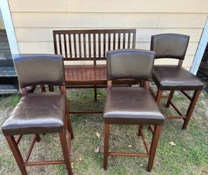 3 Chairs & Bench