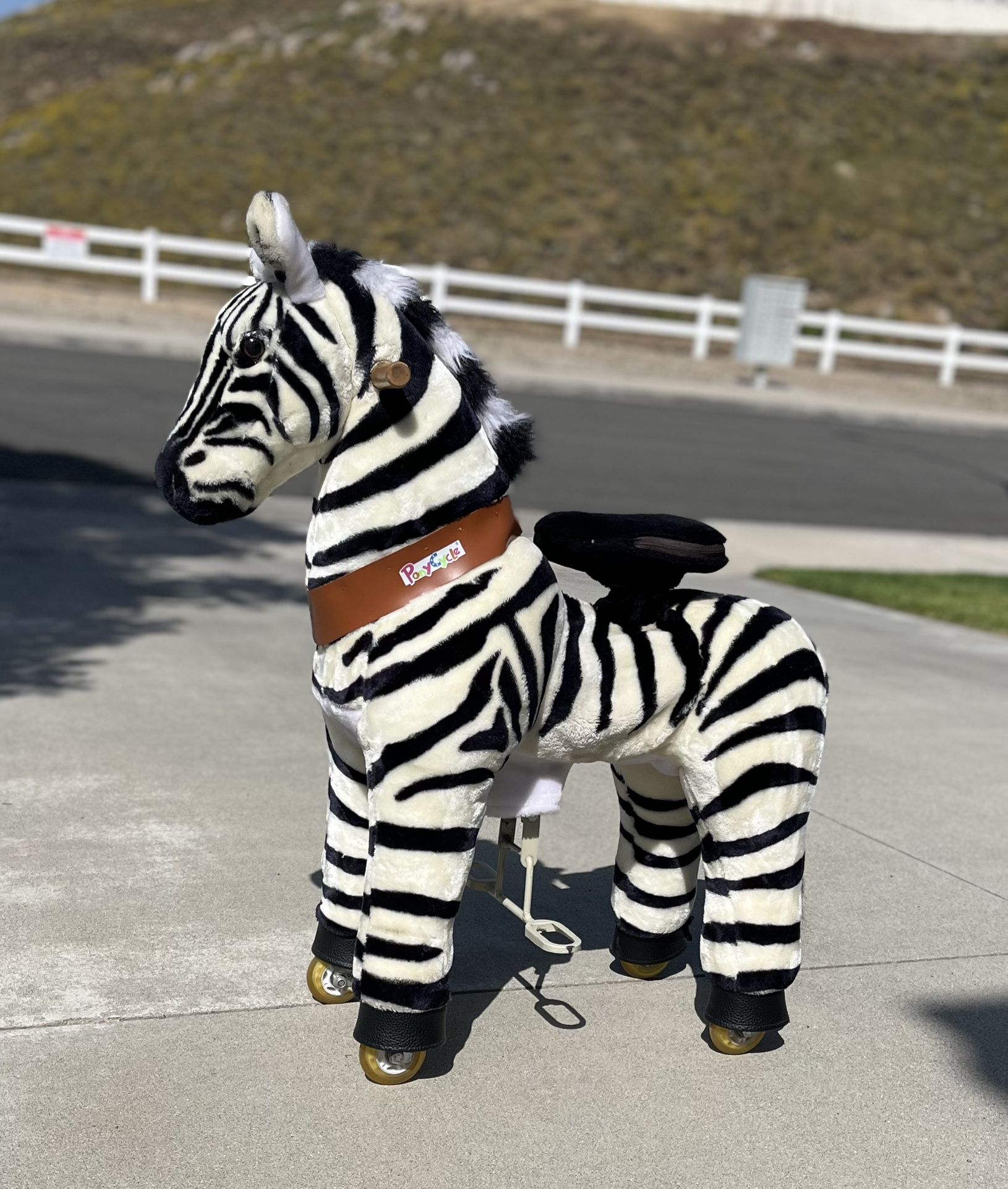 PonyCycle Ride On Zebra 