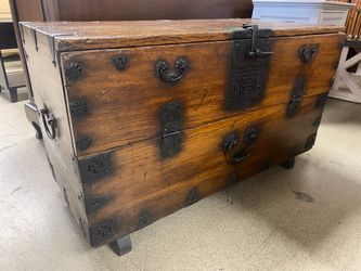 Antique Korean Wooden Blanket Chest