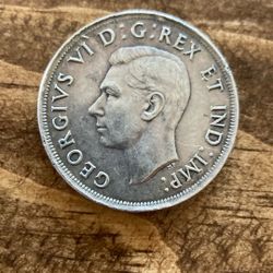 1939 Canadian Silver Dollar Excellent Shape 