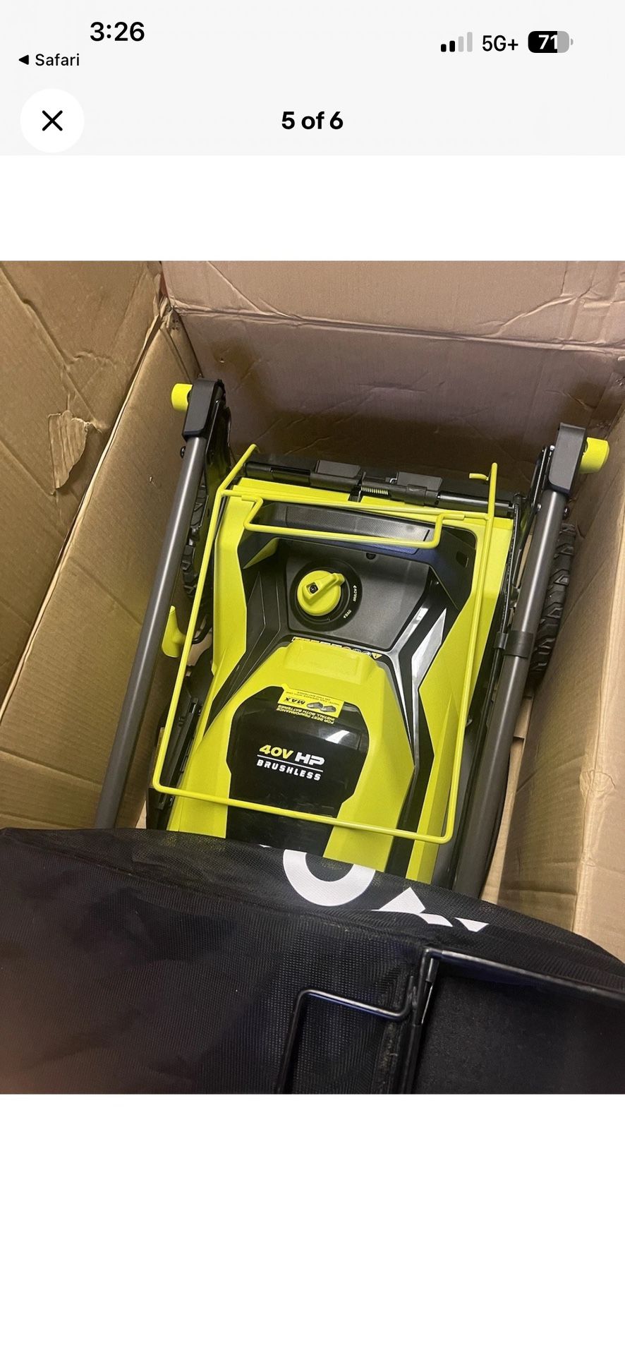 Ryobi 40V HP Brushless 21" Self-Propelled Cordless Lawn Mower (2x6Ah, Charger)