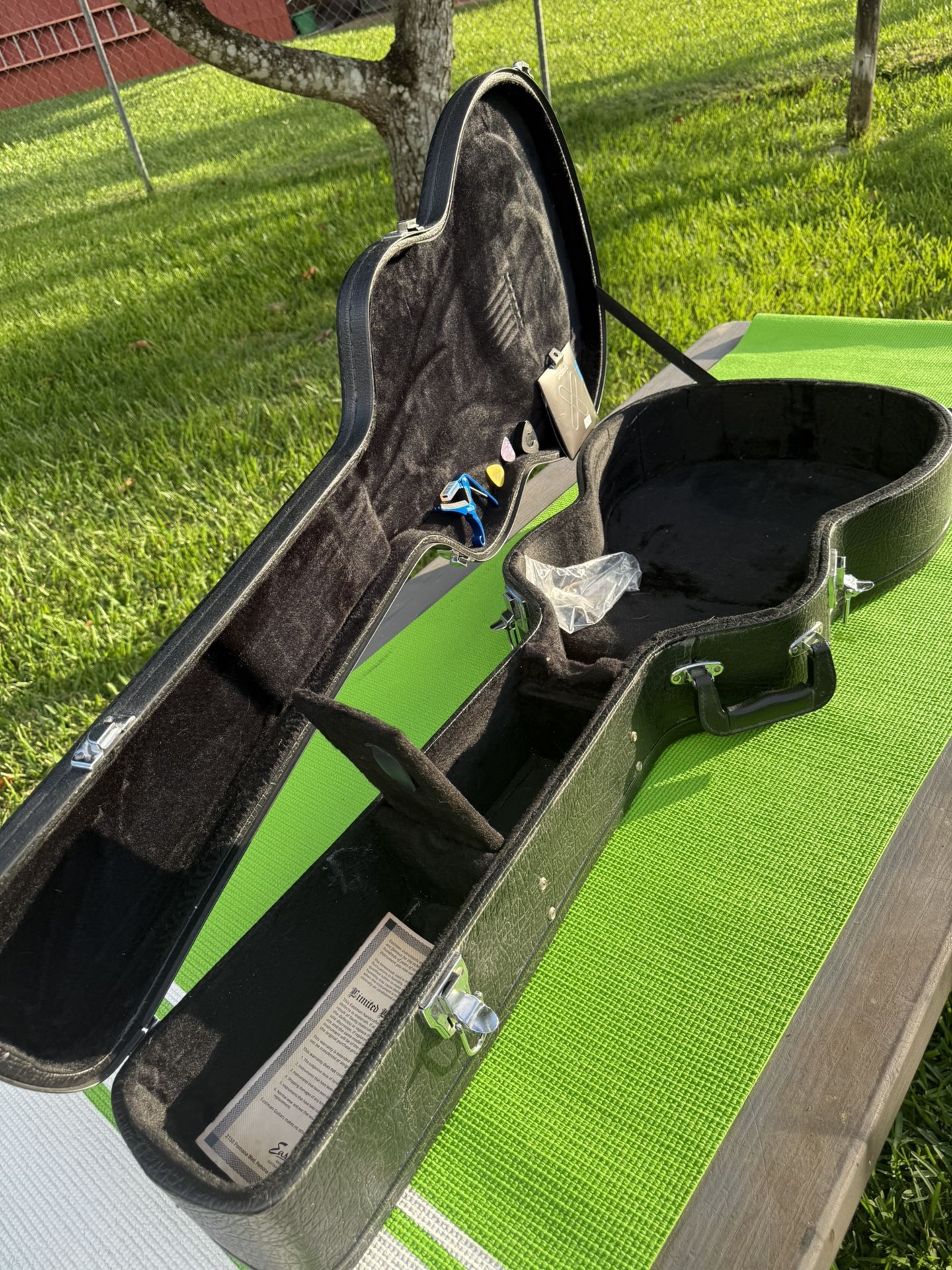 Beautiful Hard Guitar Case With Extras