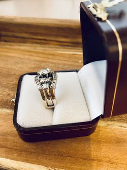 Woman’s Custom Made Engagement Ring w/wedding band Thumbnail
