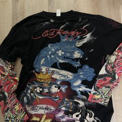 Y2k Ed Hardy Long Sleeve Shirt XXL
