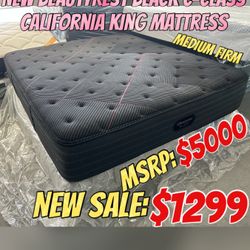 NEW BEAUTYREST BLACK C-CLASS CALIFORNIA KING MATTRESS