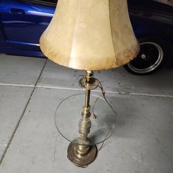 Vintage Brass Lamp With Ashtray