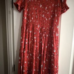 Red Flowered Dress 