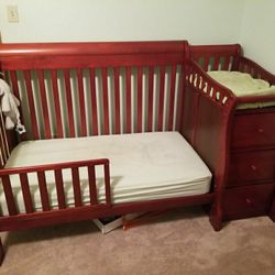 Convertible Crib/bed And Dresser