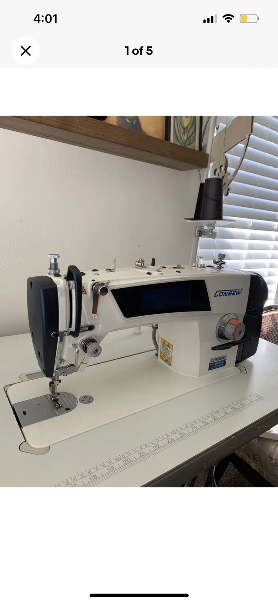 Consew Single Needle Industrial Sewing Machine/Like New