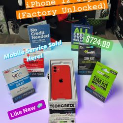 iPhone 12 64gb Product Red (Factory Unlocked) **LIKE New**