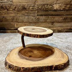 Wood Tiered Tray