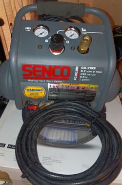 Senco 1 gallon 1/2 hp oiless compressor 135psi max