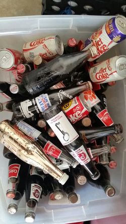 Vintage collection coca cola bottles