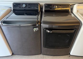 LG Black Steel~📣📣🔥🗣️Like New Washer and Dryer Set ⚡️Electric ⚡️in excellent condition