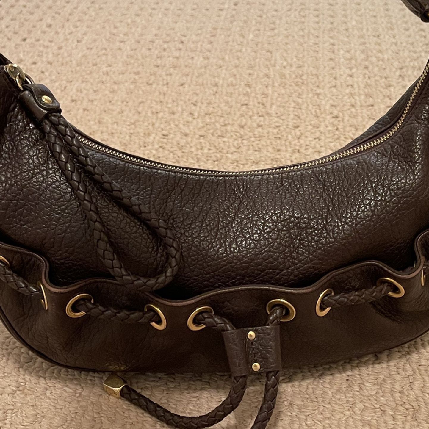 Michael Kors Hobo Handbag EXCELLENT CONDITION Dark Brown Great Leather