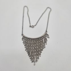 STERLING SILVER GRADUATED DRIP NECKLACE ATI - ITALY 16"