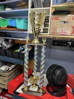 34 Inch Tall Racing Trophy 