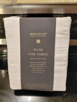 $40 Bamboo Rayon Queen Sheet Set BNIB