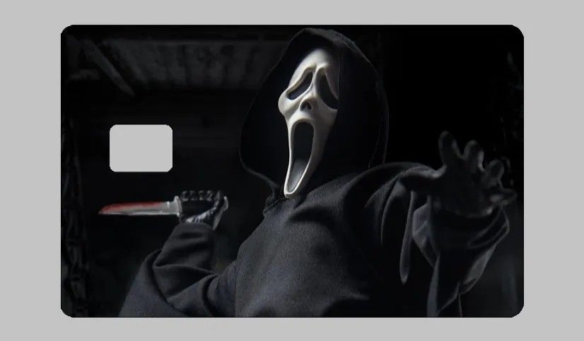 Ghost Face Credit Card Decal Skin
