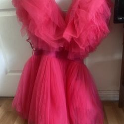Fashion Nova Delaney Tulle Mini Dress in Pink