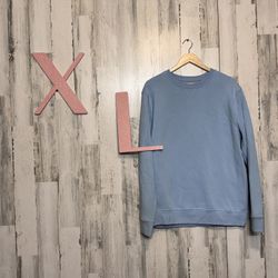 Primark Cares Blue Crewneck Sweatshirt XL | Cozy Fleece Lined Pullover | Unisex