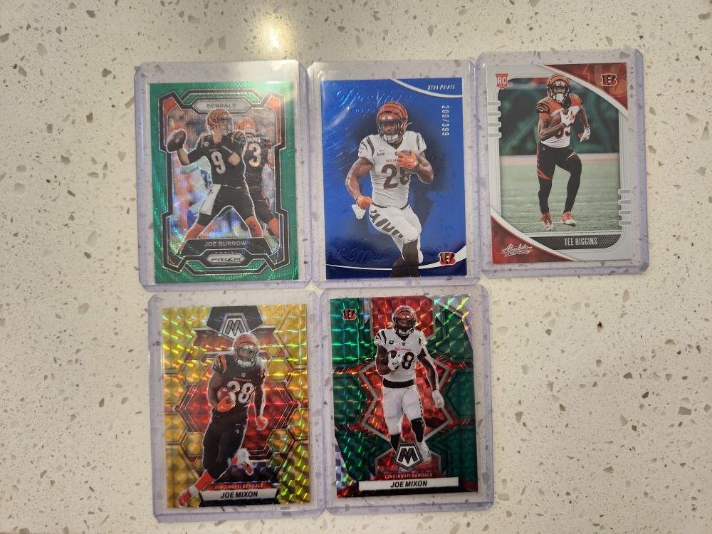 NFL Card Bengals Lot Rookie Numbered. Joe Burrow Parrelel