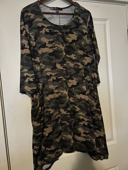 Trendyland camouflage Dress With Pockets 