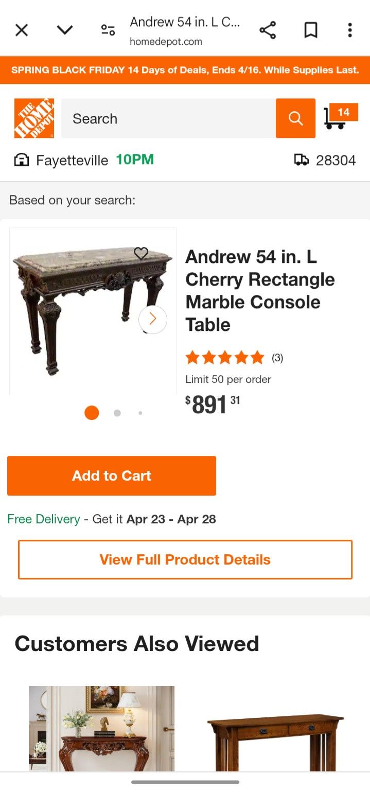 Console table