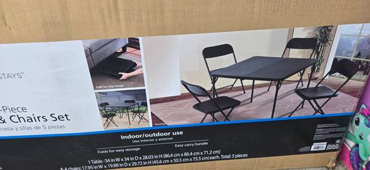 5-Piece Folding Table and Chairs Set
