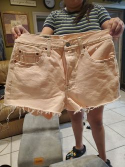 Light Pink Levi 501's Ladies Size 28 Shorts