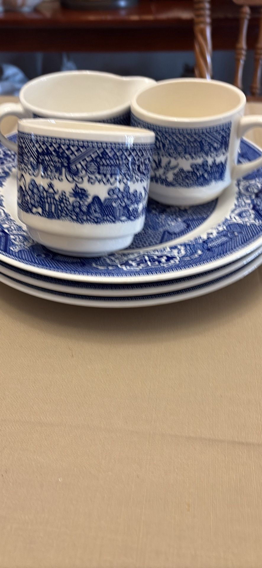 16 Pieces Of Blue And White Set