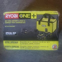 Ryobi 18-Volt ONE+ Lithium-Ion High Capacity 4.0 Ah Battery (2-Pack) Plus NeW