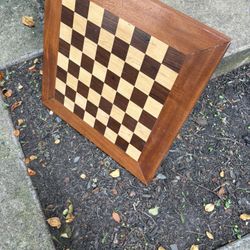Wooden Checkers Board 