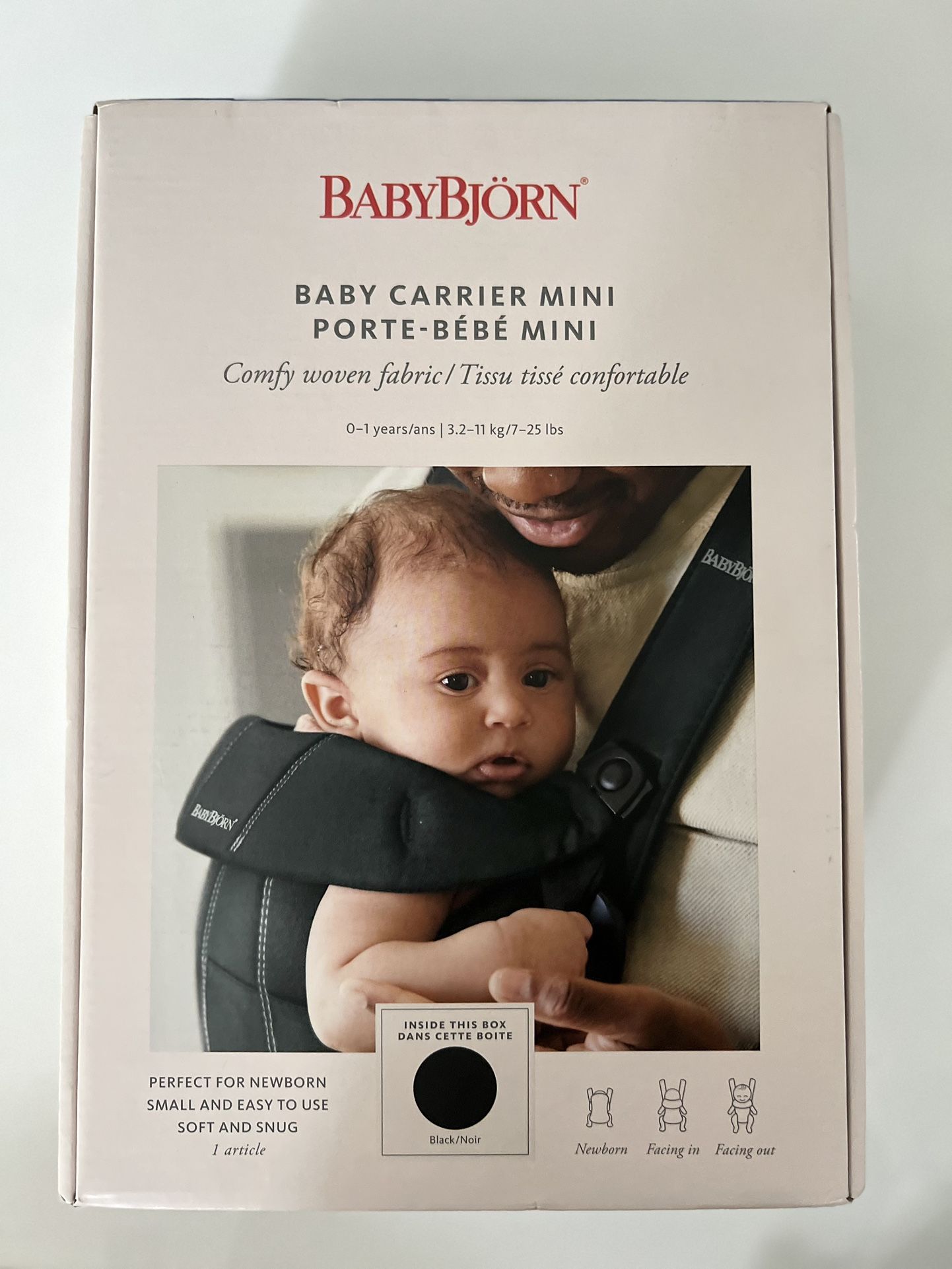 BabyBjörn Baby Carrier Mini, Cotton, Black