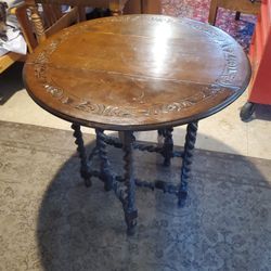 Antique Fold Up Side Table 