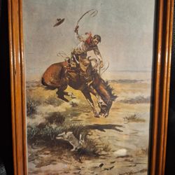 Montgomery Ward Cowboy Life Poster (Framed) 