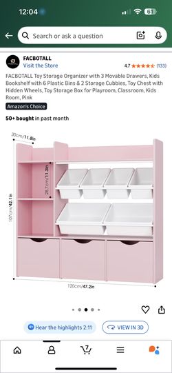 Children’s Toy Organizer (PINK)