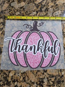 DTF T-shirt/Bag Transfer "Thankful"